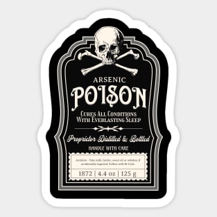 Vintage Gothic Poison Apothecary Label - Pharmacy Parody Spoof Sticker